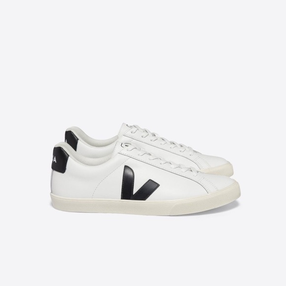 VEJA ESPLAR LEATHER WHITE BLACK - Picture 1 of 8
